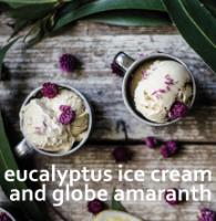 eucalyptus ice cream and globe amaranth