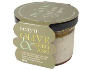 cultured cashew cream with olives & oregano acayú