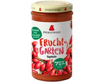 rose hip fruit jam 70% with agave zwergenwiese 225g