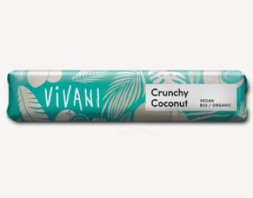 crunchy coconut chocolate bar vivani 35g