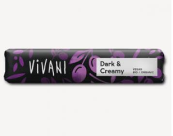 dark & creamy chocolate bar vivani 35g