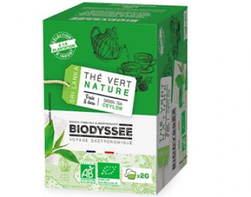 organic green tea natural biodyssee 20x2gr