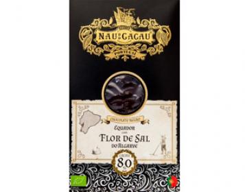 80% dark chocolate with salt flower algarve nau do cacau 80g