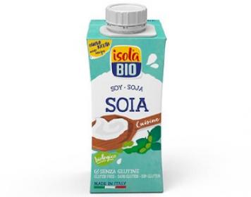 soy cream to cook gluten free isola bio 200ml