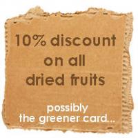 10% discount dried fruits
