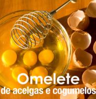 omelete de acelgas e cogumelos