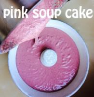 Pink soup cake