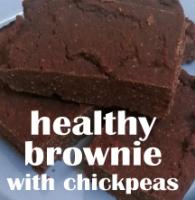 healthy brownie with chickpeas