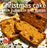 Christmas cake with pumpkin and spices
