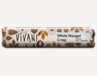 white nougat crisp chocolate bar vivani 35g