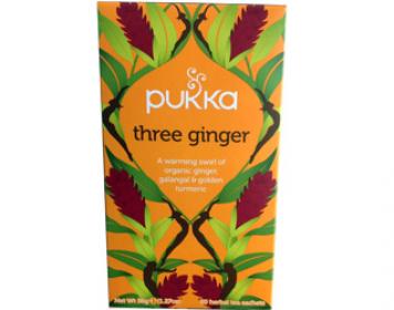three ginger tea pukka 20x2gr