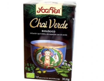 chá verde chai yogi tea 17 saquetas 30,6gr