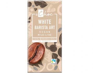 chocolate vegan branco c/arte barista ichoc 80gr