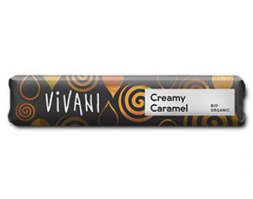 creamy caramel chocolate bar vivani 40g