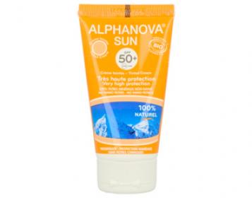 face solar cream with light color F50+ alphanova 50g