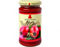 rose hip fruit jam 70% with agave zwergenwiese 225g