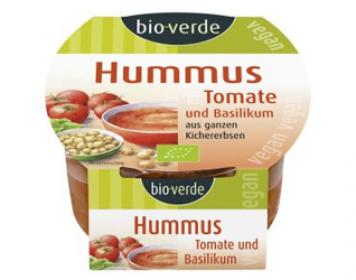 hummus com tomate bio verde 150g