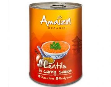 lentilhas com caril pronto a comer amaizin 420gr