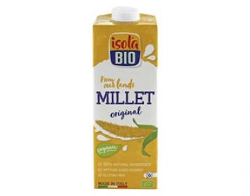 bebida biológica de millet sem glúten isola bio 1lt