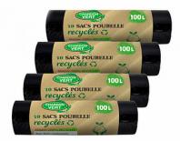 ecological 100L trash bags chardon vert 10 un