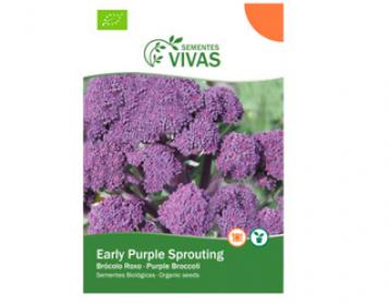 sementes brócolos early purple sprouting sementes vivas 1g